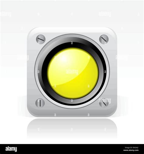 Vector Illustration Of Single Yellow Traffic Light Icon Stock Vector