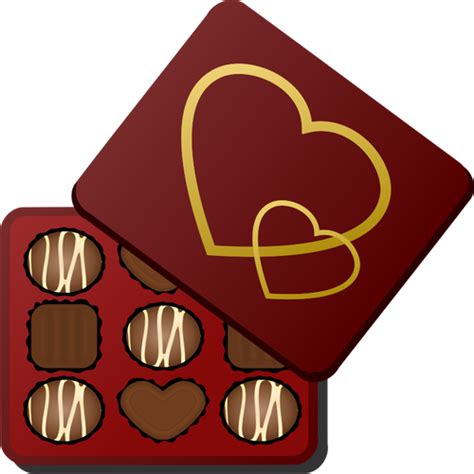 Box Of Chocolates Clip Art Black And White