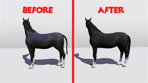 Mod The Sims Fixed Horse Tails No More Shiny Horses