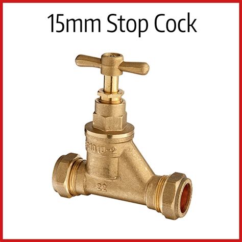 15mm brass stop cock bs1010 2 compression water mains stop cock valve ebay