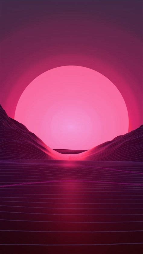 Download Hot Pink Aesthetic Sunset Wallpaper