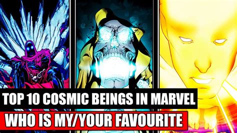 Marvels Top 10 Strongest Cosmic Beings Youtube