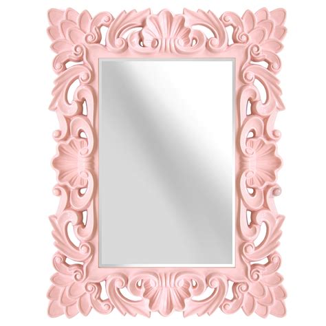 Isabel Ornate Blush Pink Accent Wall Mirror