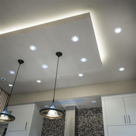 Drop Ceiling With Recessed Lighting Alluring Design Kitchen Drop