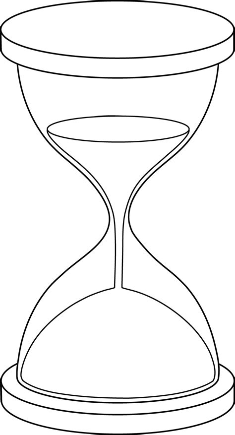 Hourglass Lineart Hourglass Drawing Clock Drawings Hourglass