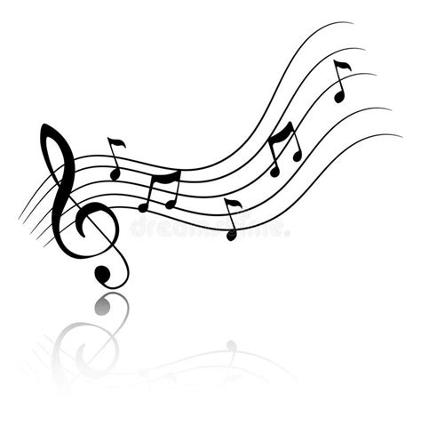 Musical Notes Vector Illustration Black And White Design Stock Vector