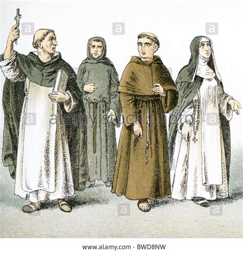 Stock Photo Here Are Black Friar Mendicant Preacher Austin Friar