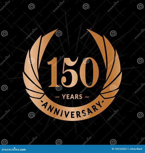 150 Years Anniversary Design Template Elegant Anniversary Logo Design