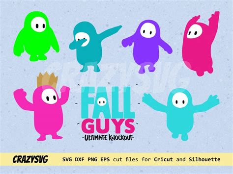 Fall Guys Stencil Digital Download Clipart Svg Vectorency