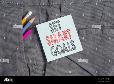 Handwriting Text Set Smart Goals Conceptual Photo Giving Criteria To