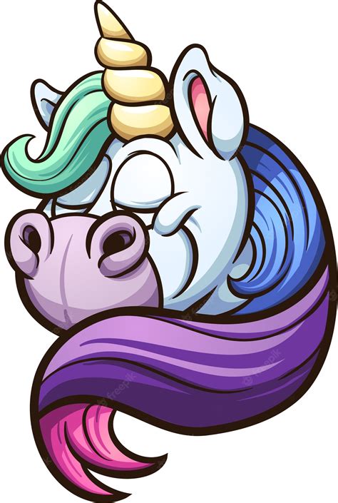 Premium Vector Unicorn Rainbow Mane