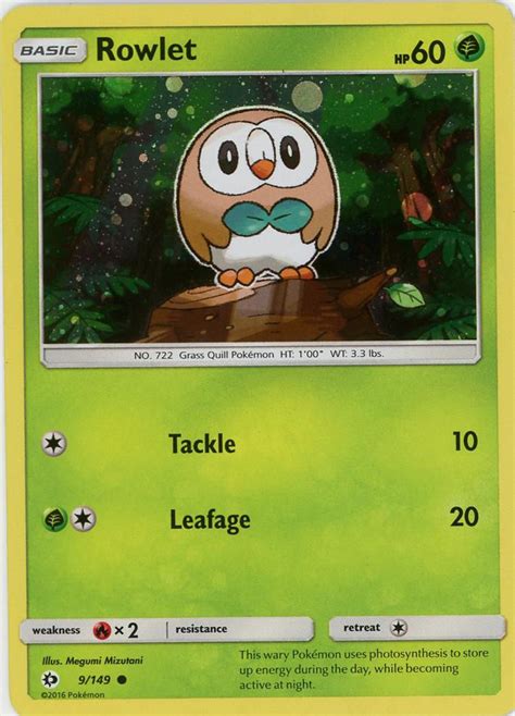My cards were ruined, can you replace them? Rowlet 9/149 Mint Holo Pokemon Card:: Unicorn Cards - The UK's Leading YuGiOh! and Pokemon TCG ...