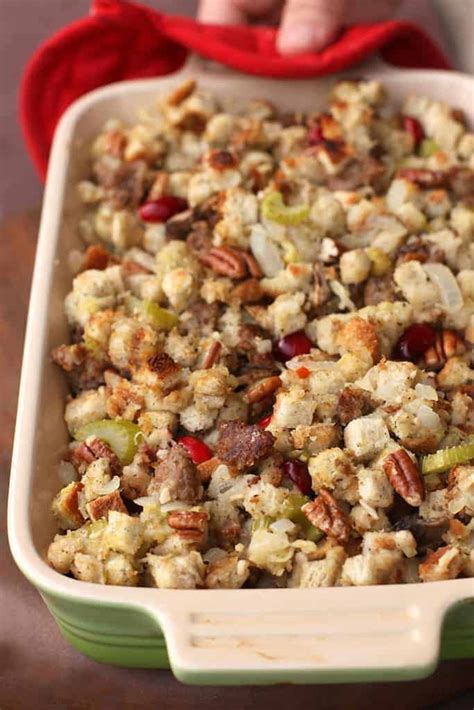Sausage Cranberry Pecan Stuffing Tastes Better From Scratch