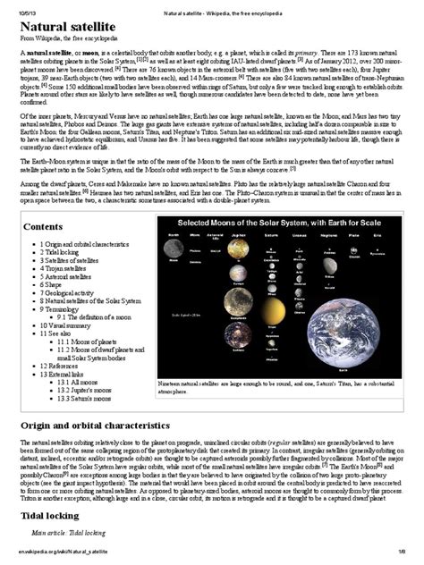 Natural Satellite Wikipedia The Free Encyclopedia Pdf Natural