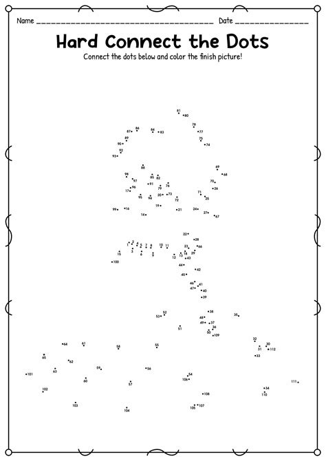 Dot To Dot Printables Hard