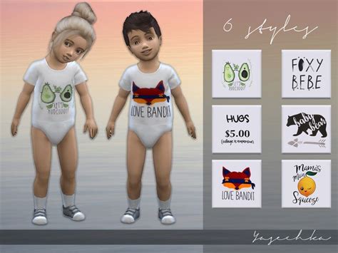 Yasechka Toddler Bodysuit V1 Toddler Cc Sims 4 Sims 4 Toddler Sims Baby