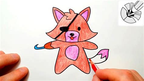 Kawaii Fnaf How To Draw A Cute Foxy Drawing And Coloring For Kids