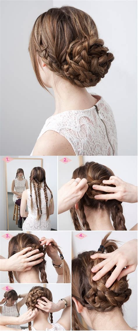 Fancy Braided Updo Hairstyle For Thick Hair Hairstyles