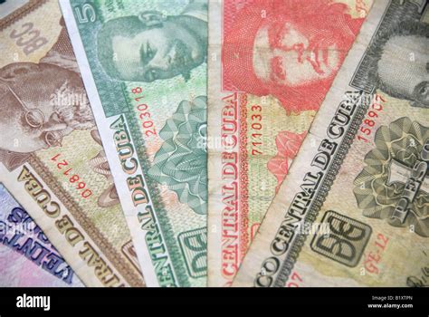 Cuban Banknotes Pesos Stock Photo Alamy
