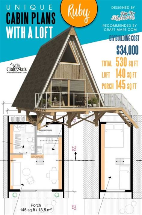 10 Unique Plans Of Tiny Homes And Cabins With Loft Craft Mart