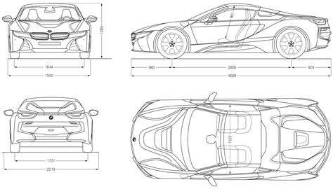 Bmw I8 Roadster Blueprint Bmw I8 Concept Car Design Bmw Sketch