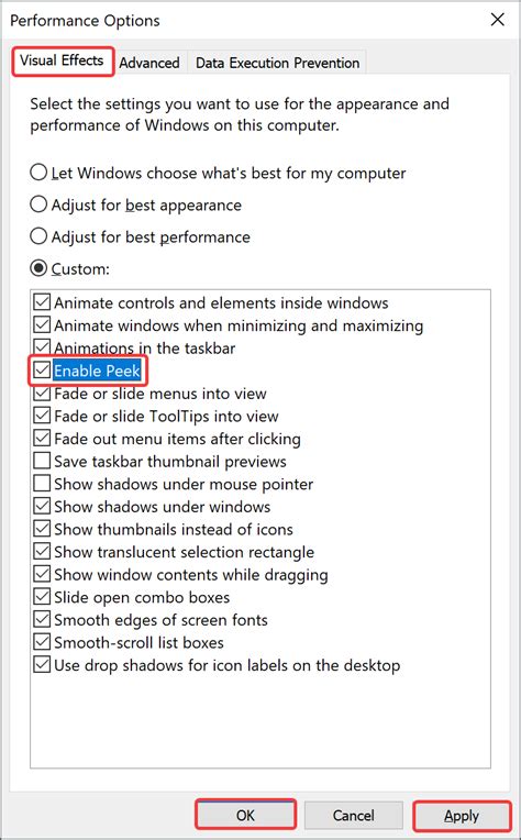 How To Enable Or Disable Aero Peek In Windows 10 Gear Up Windows