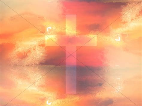 Sunrise Cross Colorful Texture Worship Background Clover Media