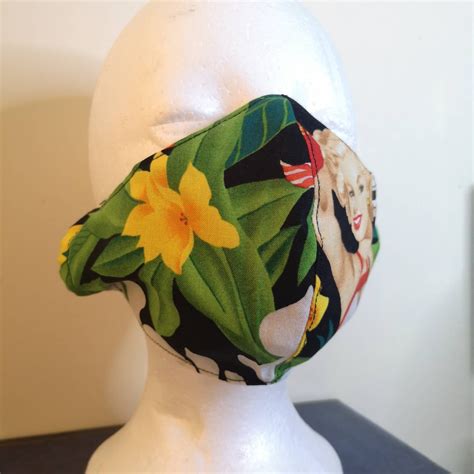 Adult Face Mask With Filter Lining And Nose Wire Etsy