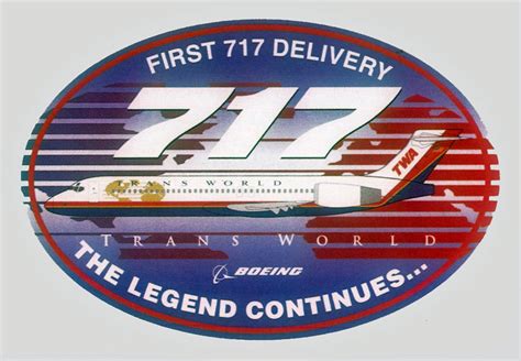 Twa Airlines Boeing 717 Logo Fridge Magnet Lm14085 Etsy