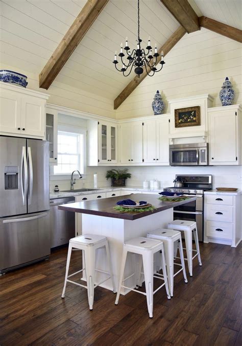 Interior Inspiration Kitchen Layout Simple Island These Beams