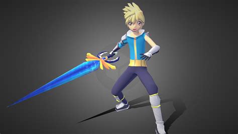 Anime Sword Boy Download Free 3d Model By Calvinquan 9e1bdb4