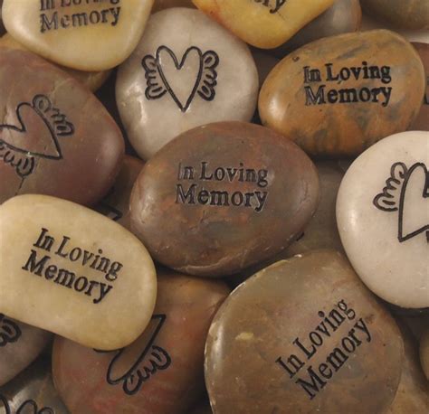 Remembrance Stones Engraved In Loving Memory Funeral Ts In