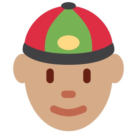 👲🏽 Man With Chinese Cap Emoji With Medium Skin Tone Meaning