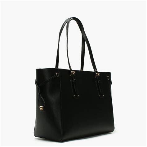 Michael Kors Voyager Black Saffiano Leather Tote Bag In Black Lyst