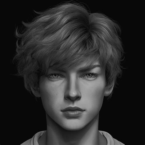 Realistic Character And Hair On Behance