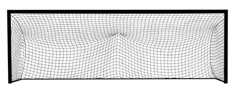 Soccer Goal Net Construction Vector Silhouette Empty Football Goal
