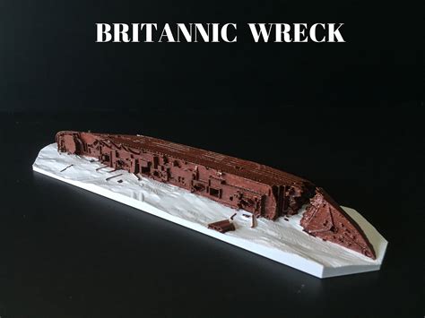 HMHS Britannic Wreck Model Underwater Model Britannic Wreck Etsy Canada
