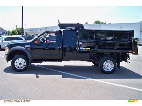 2008 Ford F550 Super Duty Xlt Regular Cab 4x4 Dump Truck In Black Photo