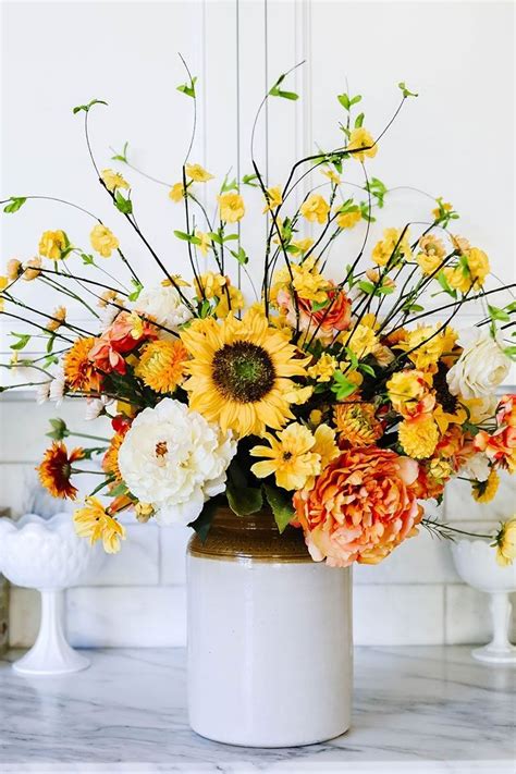 Fake flowers for sale gold coast. Fake Sunflower Arrangement | Sunflower arrangements, Fall ...