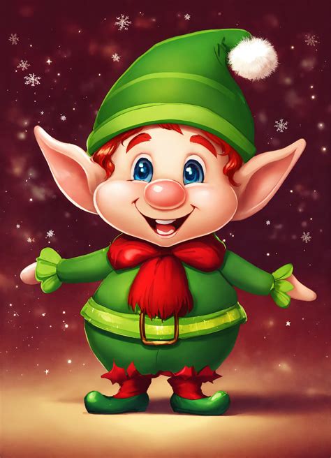 lexica cheeky cartoon christmas elf