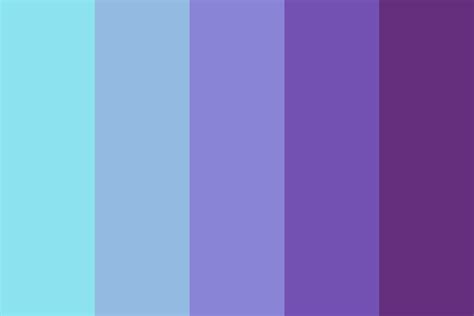 Aqua To Purple Color Palette