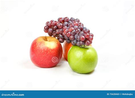 Grape Orange Apple Stock Image Image Of Bunch Harvest 75628465