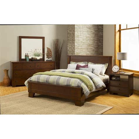 The careful balance of contrasts creates a captivating feel, filled with charm: Durango Bedroom Set - Antique Mahogany | DCG Stores