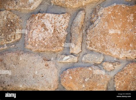 Rustic Stone Block Wall Background Stock Photo Alamy