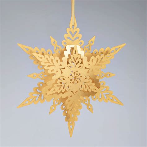 Gold Christmas Snowflake Deco Style For Winter Weddings