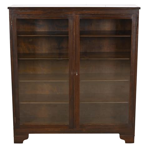 Stickley Brothers Antique Mission Oak Arts And Crafts Double Bookcase