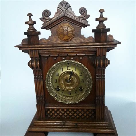 Authentic Antique Ansonia Clock Company 8 Day Striking Salem Mantel Clock 1880 Ebay