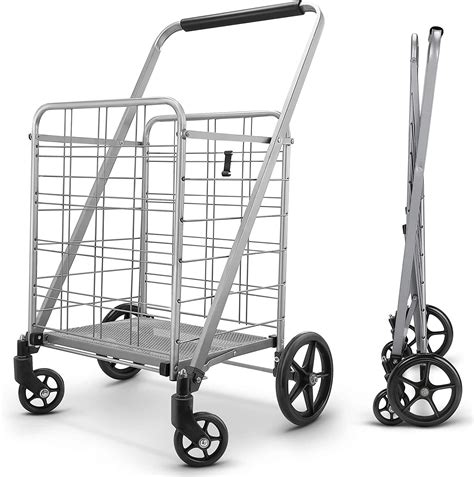 Newly Released Grocery Utility Flat Folding Shopping Cart With 360