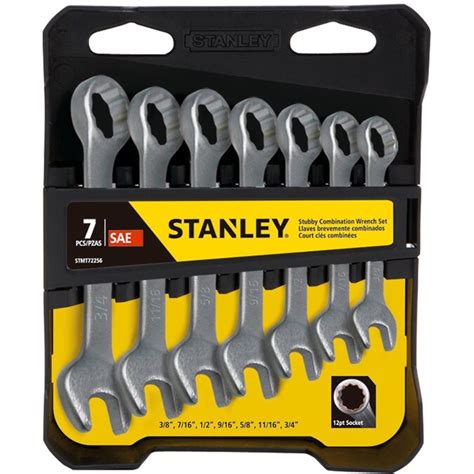 Stanley Stny 7 Pc Stby Sae Combo Wrch Set In The Combination Wrenches