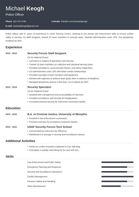 Military To Civilian Resume Example—template And 20 Writing Tips